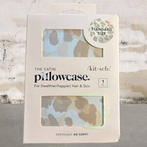 Kitsch Satin Pillowcase in Leopard Standard Size NIB